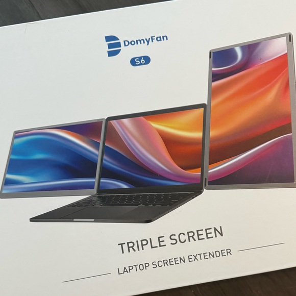 Domyfan S6 Triple Screen Laptop Extender- New In Box. Never used